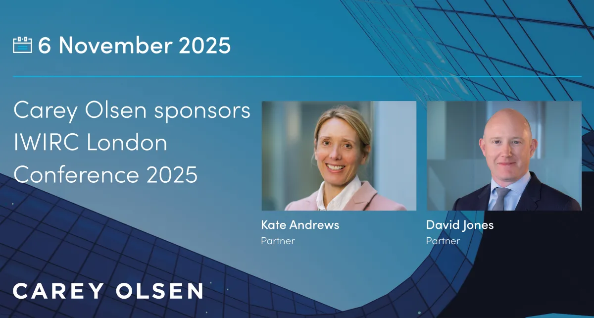 Carey Olsen sponsors IWIRC London Conference 2025 Carey Olsen sponsors IWIRC London Conference 2025