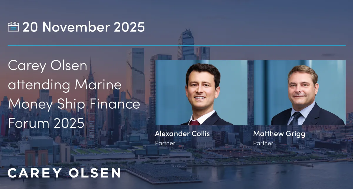 Carey Olsen attending Marine Money Ship Finance Forum 2025