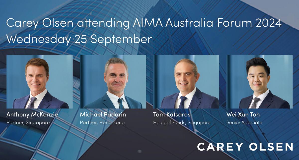 Carey Olsen attending AIMA Australia forum