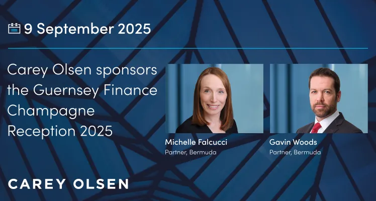 Carey Olsen sponsors the Guernsey Finance Champagne Reception 2025