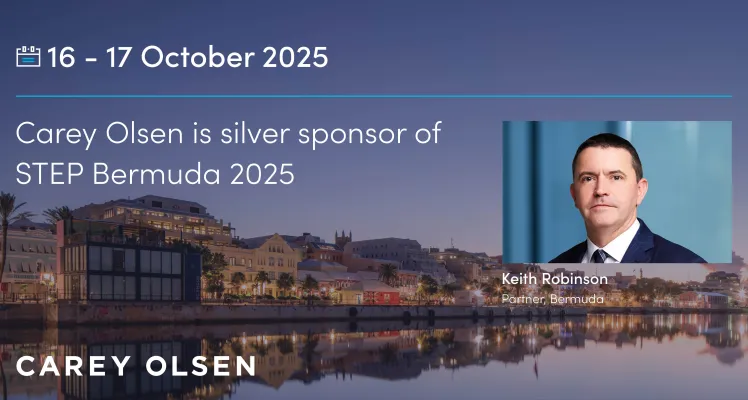 Carey Olsen is silver sponsor of STEP Bermuda Conference 2025