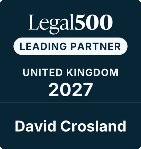 David Crosland leading partner - investment funds - Legal 500 UK 2027