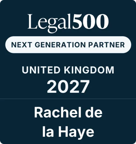Rachel de la Haye next generation partner - investment funds - Legal 500 UK 2027